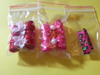 HBR1 Bows Pair of Lady Bugs